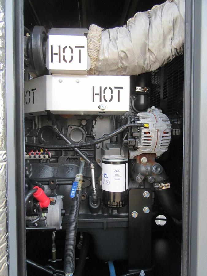 Used 48 KW DIESEL GENERATOR GENERAC 120/240 V FPT 346 HRS SOUND ENCLOSED VIDEO 50 KW