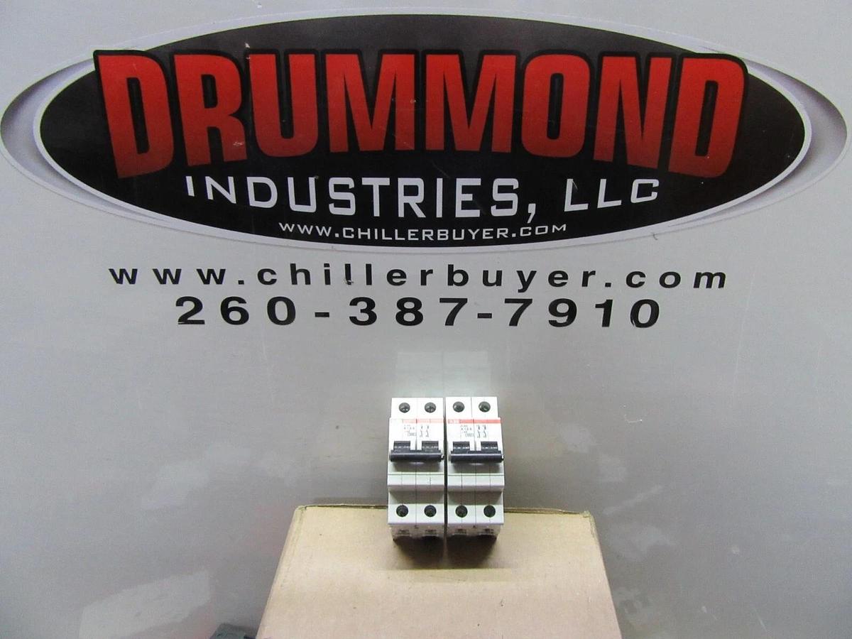 Used LOT OF 2 ABB S202-K1.6A 400 VOLT 1.6 AMP 2-POLE **WARRANTY INCLUDED**