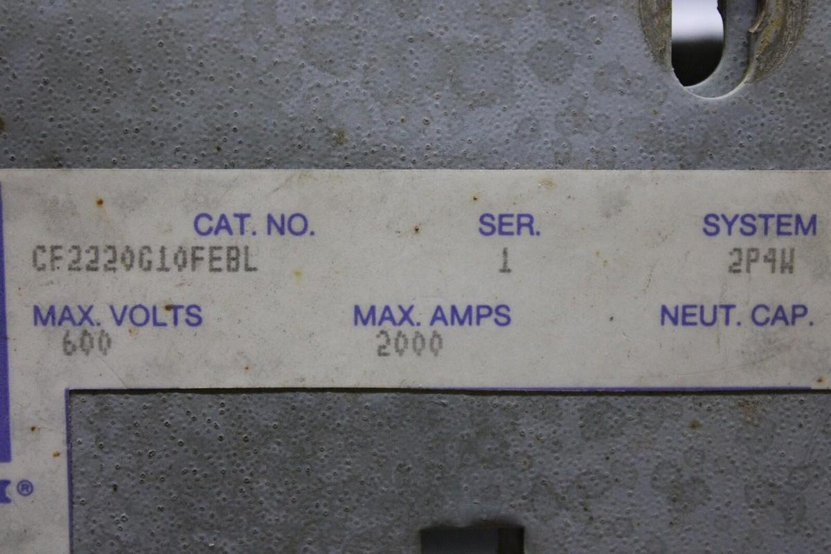 Used SQUARE D COPPER I-LINE II INDOOR 16" BUSWAY FEEDER 600V 2000A 3P4W FLANGED END