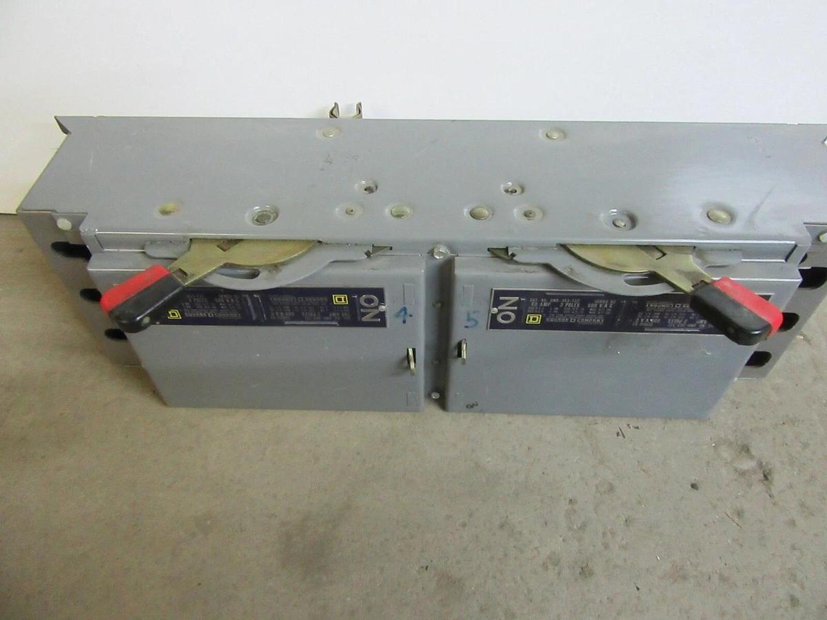 Used SQUARE D QMB TWIN PANELBOARD SWITCH QMB-363-T32 60 AMP 600 VOLT 15 HP