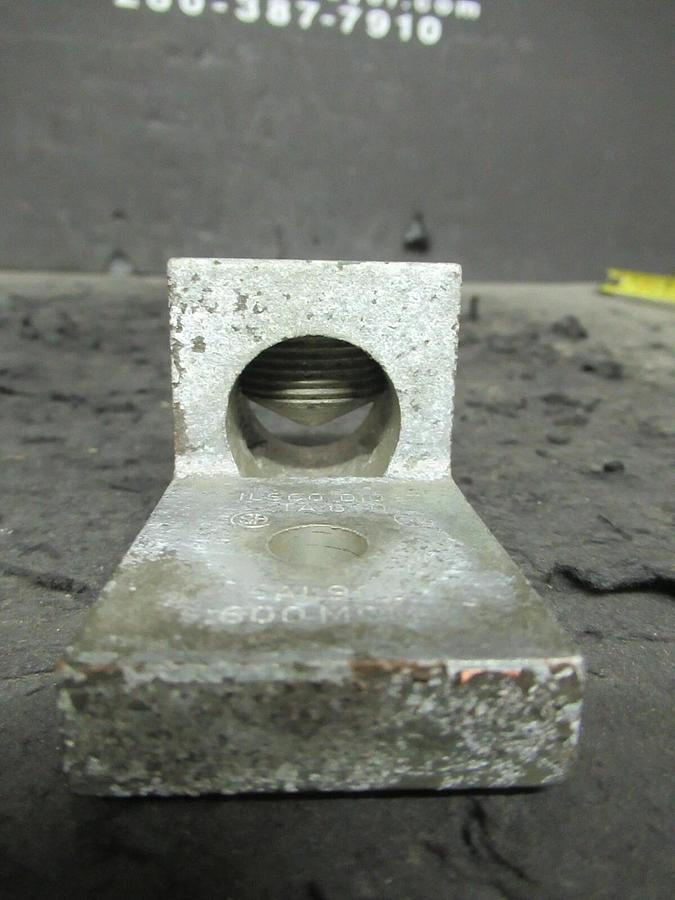 Used (6) QTY ILSCO TA-600 1 (SINGLE) BARREL MECHANICAL CONNECTOR LUG TAP 600 MCM - 2