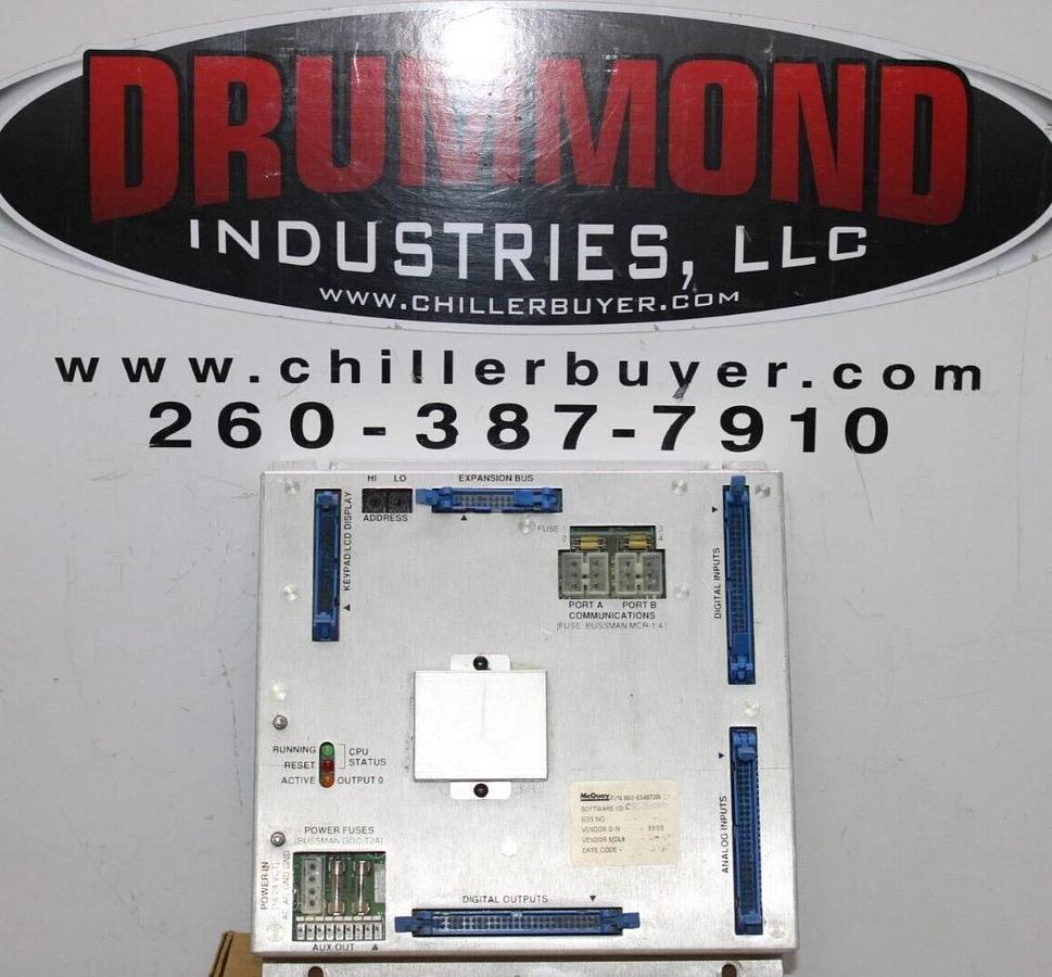 Used MCQUAY CHILLER CONTROL MODULE 860-654873B-50 005-000280-50 REV. E