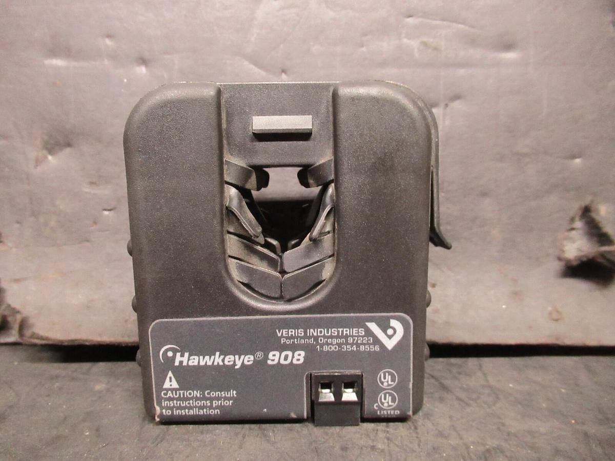 Used VERIS HAWKEYE 908 ADJUSTABLE DIGITAL CURRENT SENSOR 135 AMP **WARRANTY**