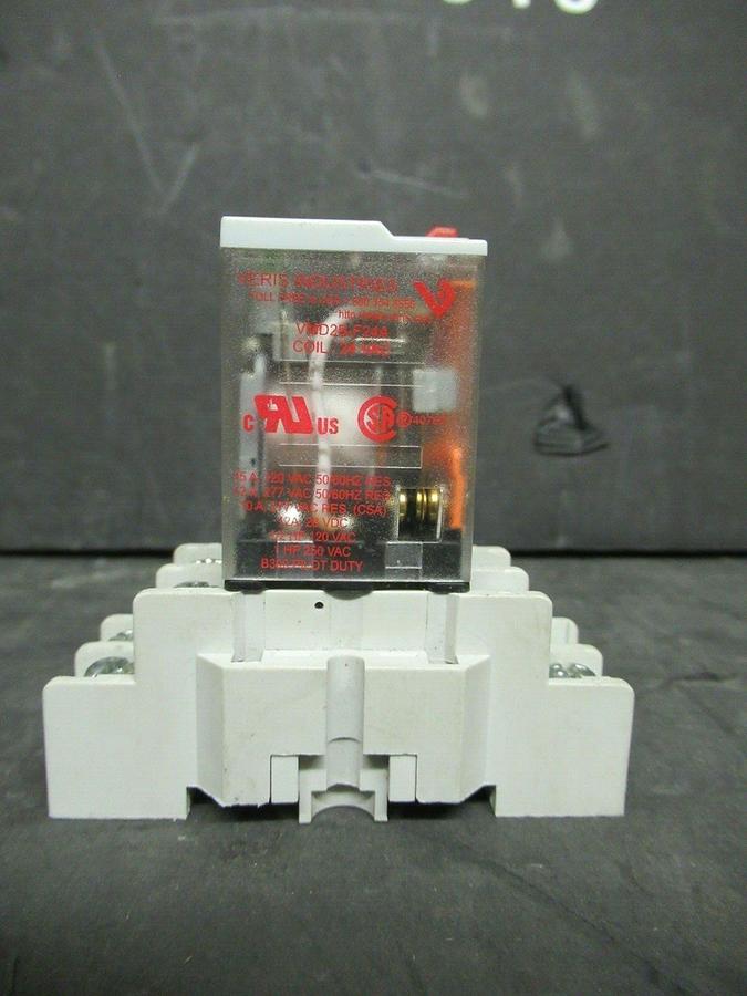 Used VERIS RELAY VMD2B-F24A 24 VAC W/ BASE