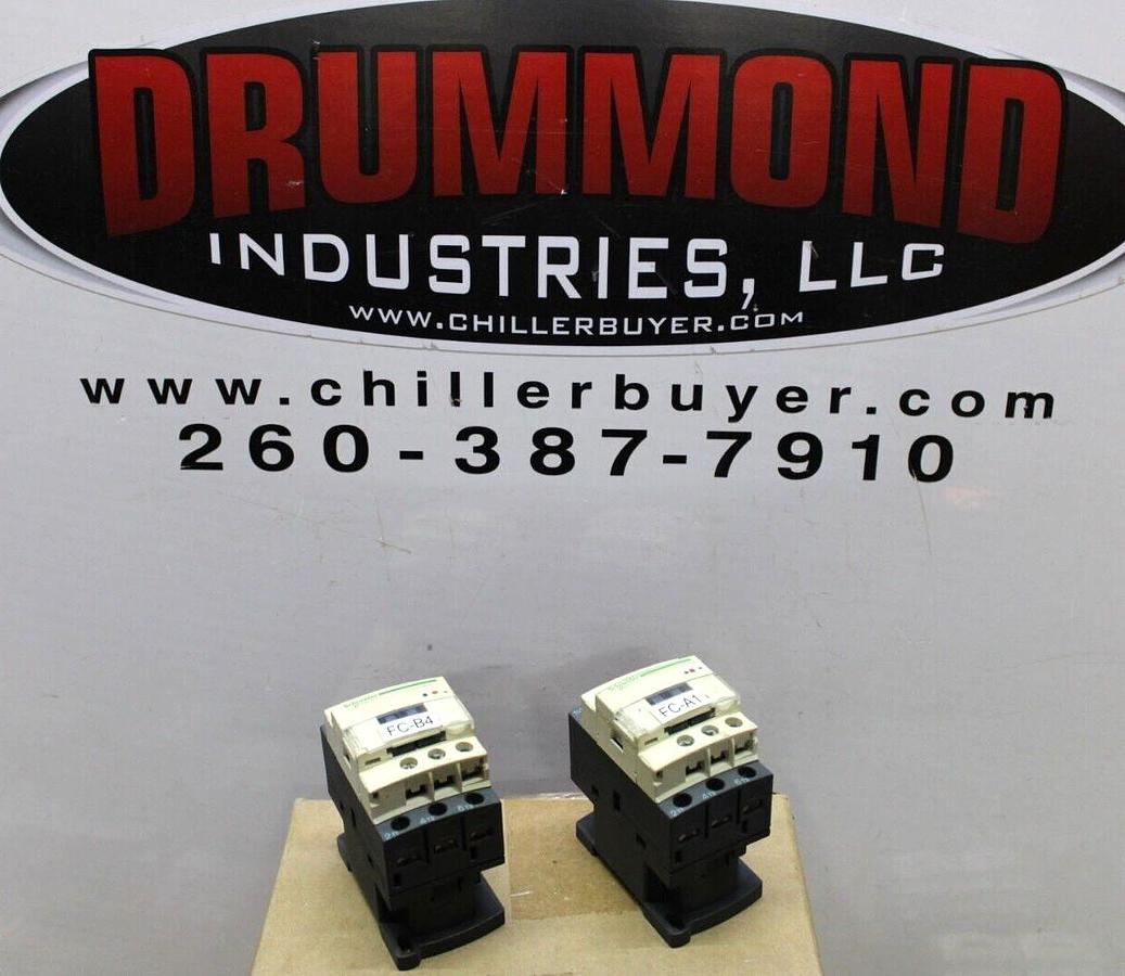 Used LOT OF 2 SCHNEIDER CONTACTOR LC1D12 25 AMP 600 VAC 10 HP COIL: 120 VOLT