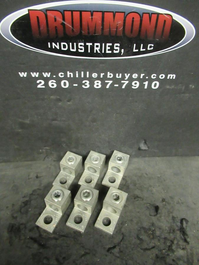 Used (6) QTY ILSCO TA-350 1 (SINGLE) BARREL MECHANICAL CONNECTOR LUG TAP 350 MCM - 6