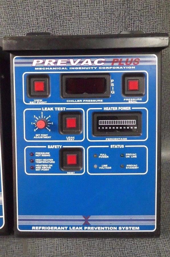 Used MECHANICAL INGENUITY PRELERT/PREVAC CHILLER PRESSURE/LEAK PROTECTION SYSTEM