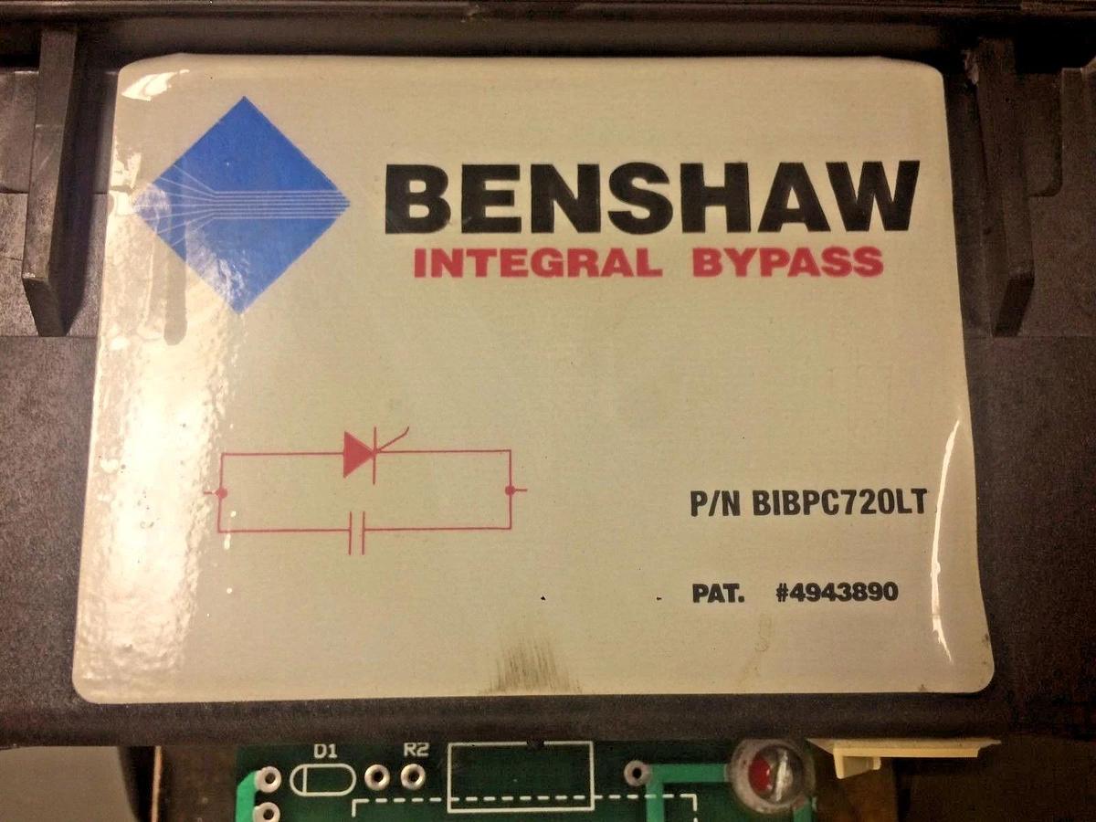 Used BENSHAW BIBPC720LT 218AMP 460V INTEGRAL BYPASS WITH BIPCDVDT/L BOARD CARRIER