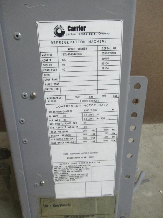 Used CARRIER COMFORT NETWORK CHILLER HMI 19XR04031501-32XR CESR131435-02.1.002