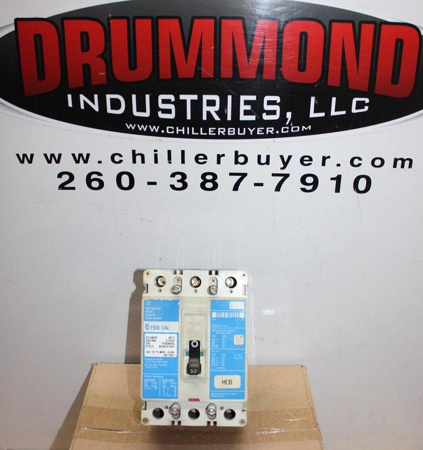 Used WESTINGHOUSE CIRCUIT BREAKER FDB3050L 50 AMP 3-POLE 600 VAC **WARRANTY**