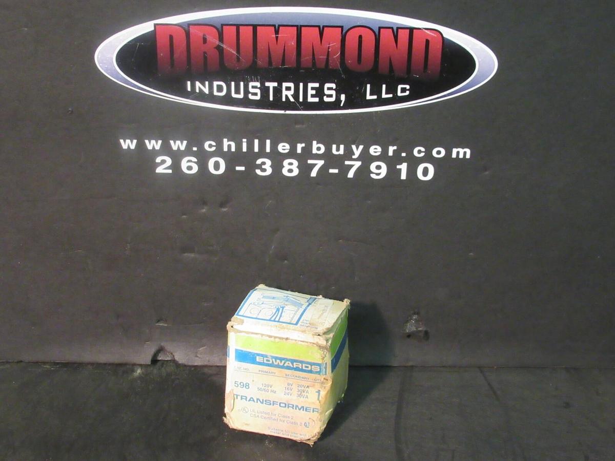 EDWARDS / GENERAL SIGNAL CONTROL TRANSFORMER CAT# 598 120 VAC PRI 8/16/24 VAC