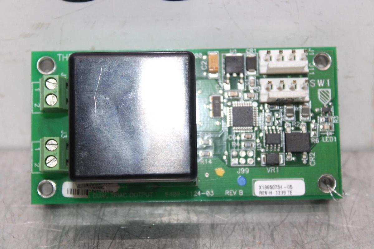 Used TRANE DUAL TRIAC OUTPUT CIRCUIT BOARD 6400-1124-03 REV. B X13650734-05 REV. H