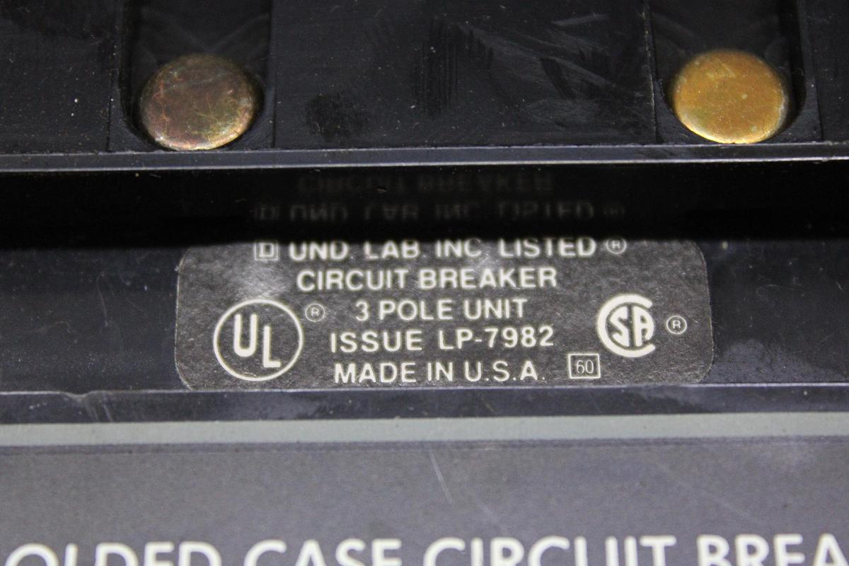 Used SQUARE D I-LINE CIRCUIT BREAKER FA34060 SERIES 2 60 AMP 480 VAC 3-POLE