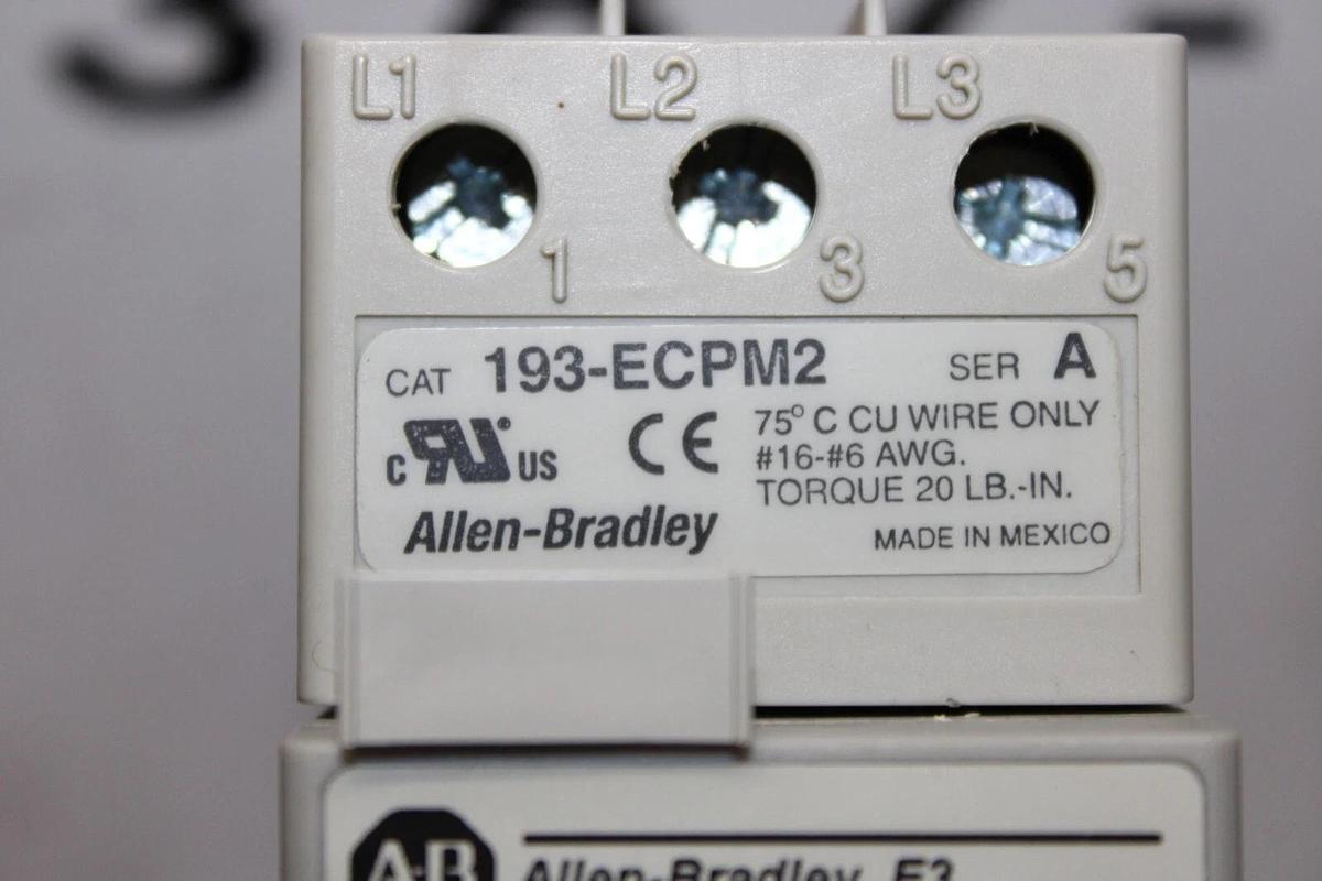 Used ALLEN BRADLEY DEVICENET OVERLOAD RELAY 592-EC1CC 193-ECPM2 5-25A 600V