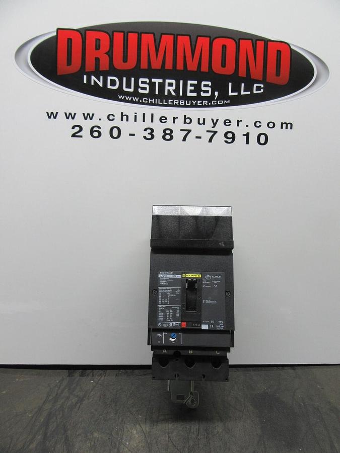 Used SQUARE D POWERPACT I-LINE BREAKER JJA36175 175 AMP 600 VAC JJ-250 **WARRANTY**
