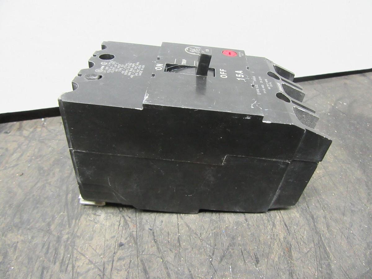 Used GE E11592 TEY HACR BREAKER 15 AMP 480/277 VAC 3-POLE **WARRANTY INCLUDED**