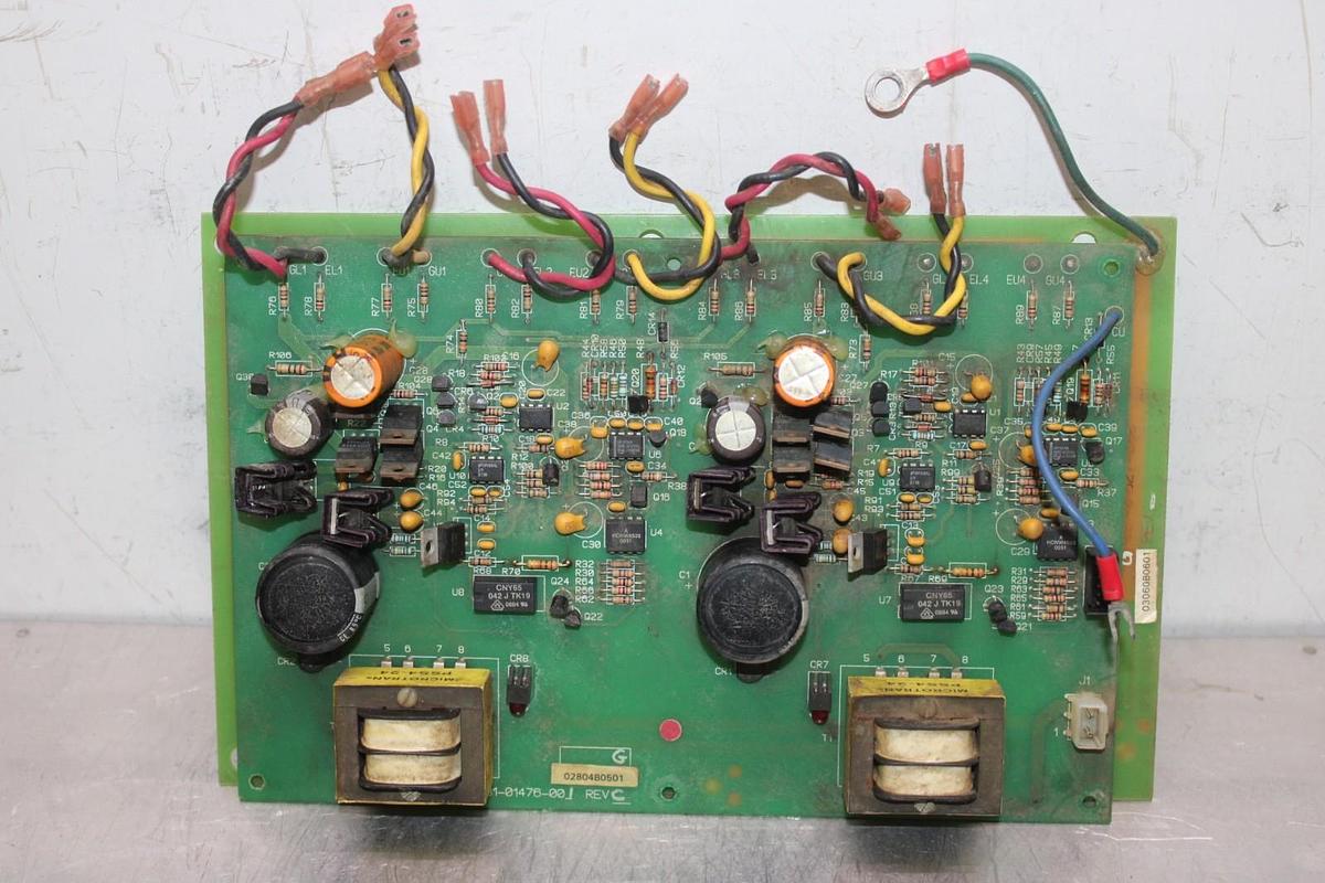 Used YORK RECIFIER CIRCUIT BOARD 031-01476-001 REV. C W/ 031-01627 BLANK BOARD