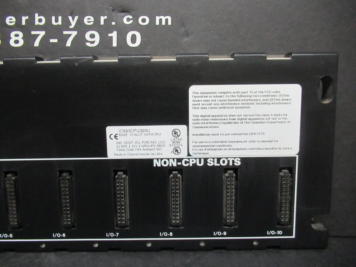 Used GE FANUC BASE SLOT WITH CPU IC693CPU323U WITH 10 SLOTS **WARRANTY**