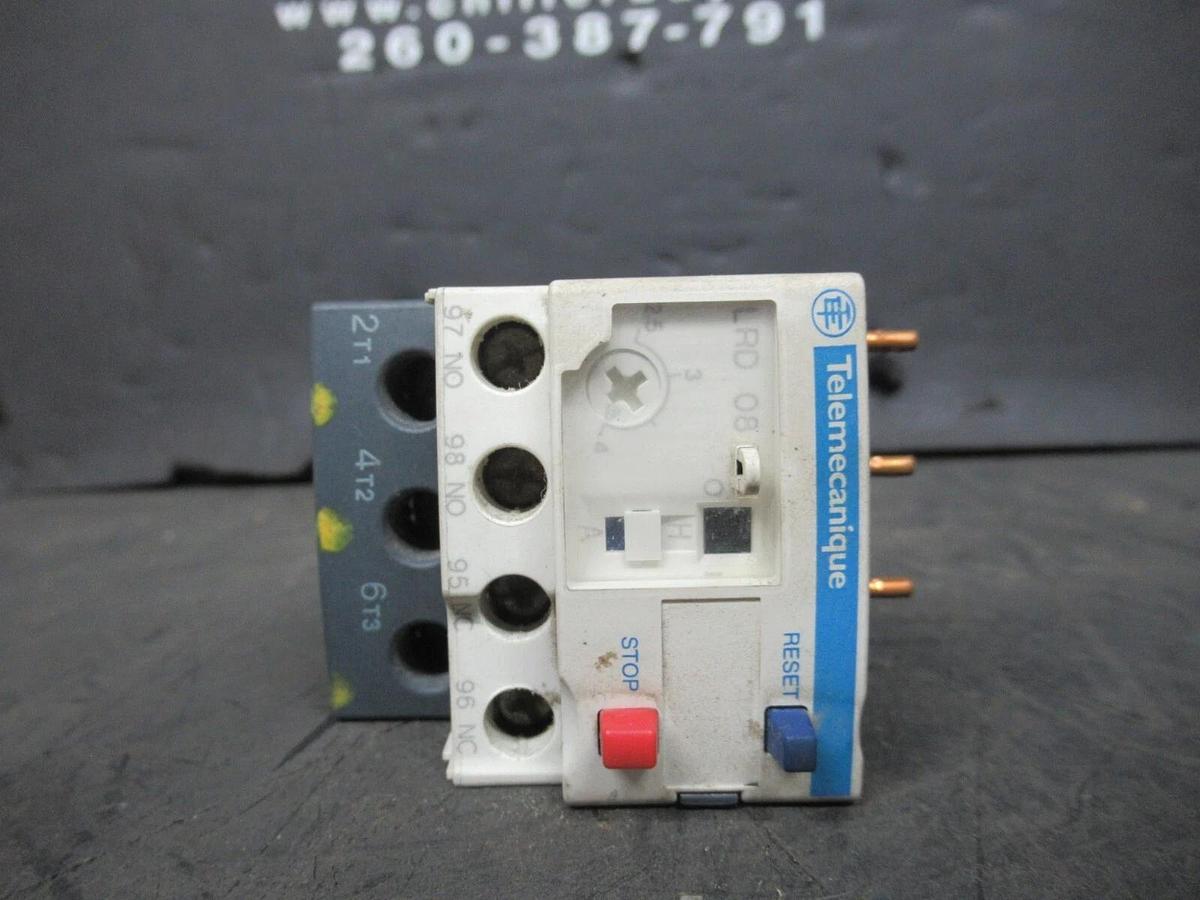 Used TELEMECANIQUE THERMAL OVERLOAD RELAY LRD-08 600 VAC 2.5-4 AMP **WARRANTY**