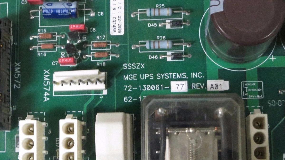 Used MGE UPS SYSTEMS CIRCUIT BOARD SSSZX 72-130061-77 REV A01 **WARRANTY**