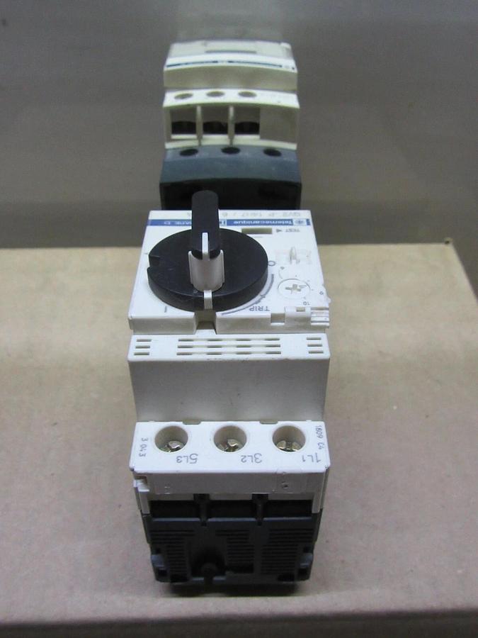 Used SQUARE D MANUAL MOTOR STARTER LC1-D12 25 AMP 600 VAC 10 HP W/ GV2-P14H7