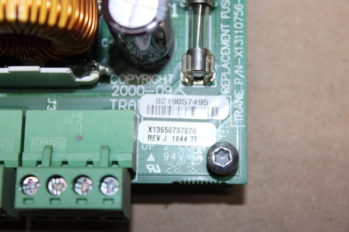 Used TRANE AIR CONDITIONING CONTROL BOARD X13650737070 REV. J *WARRANTY INCLUDED*