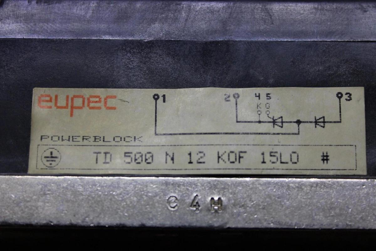 Used LOT OF 2 EUPEC IGBT POWERBLOCK TD500N12K0F 15LO **WARRANTY INCLUDED**