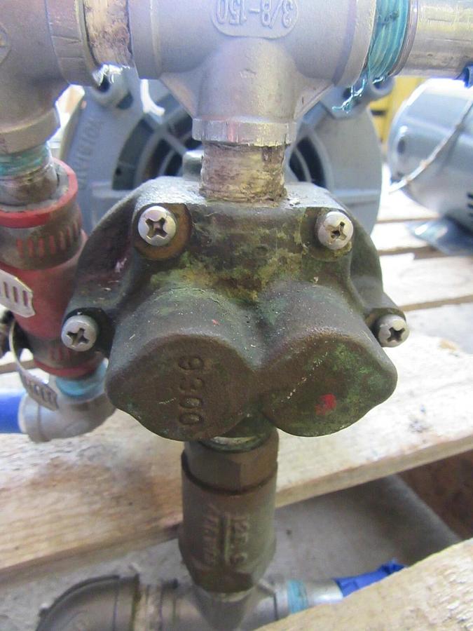 Used OBERDORFER BRONZE GEAR PUMP N991-32 W/ MARATHON NO-G063 MOTOR 0.5HP 460V 3-PHASE