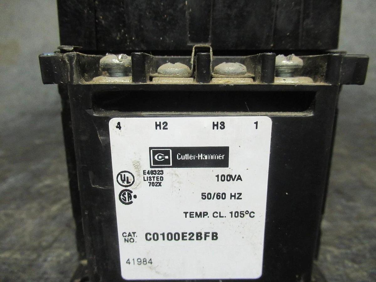 Used CUTLER HAMMER TRANSFORMER 480V 100VA 50/60HZ C0100E2BFB **WARRANTY**