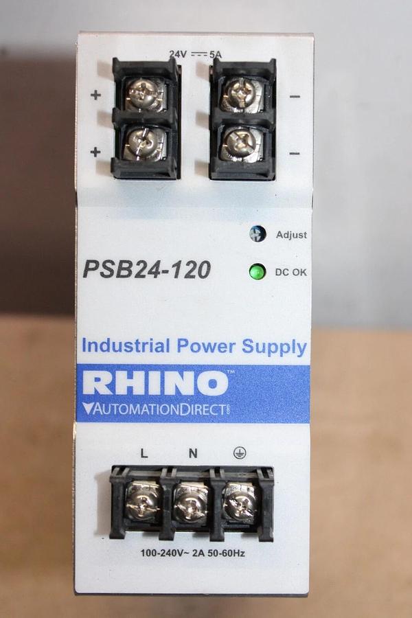 Used RHINO INDUSTRIAL POWER SUPPLY PBS24-120 240 VAC 2 AMP **WARRANTY**