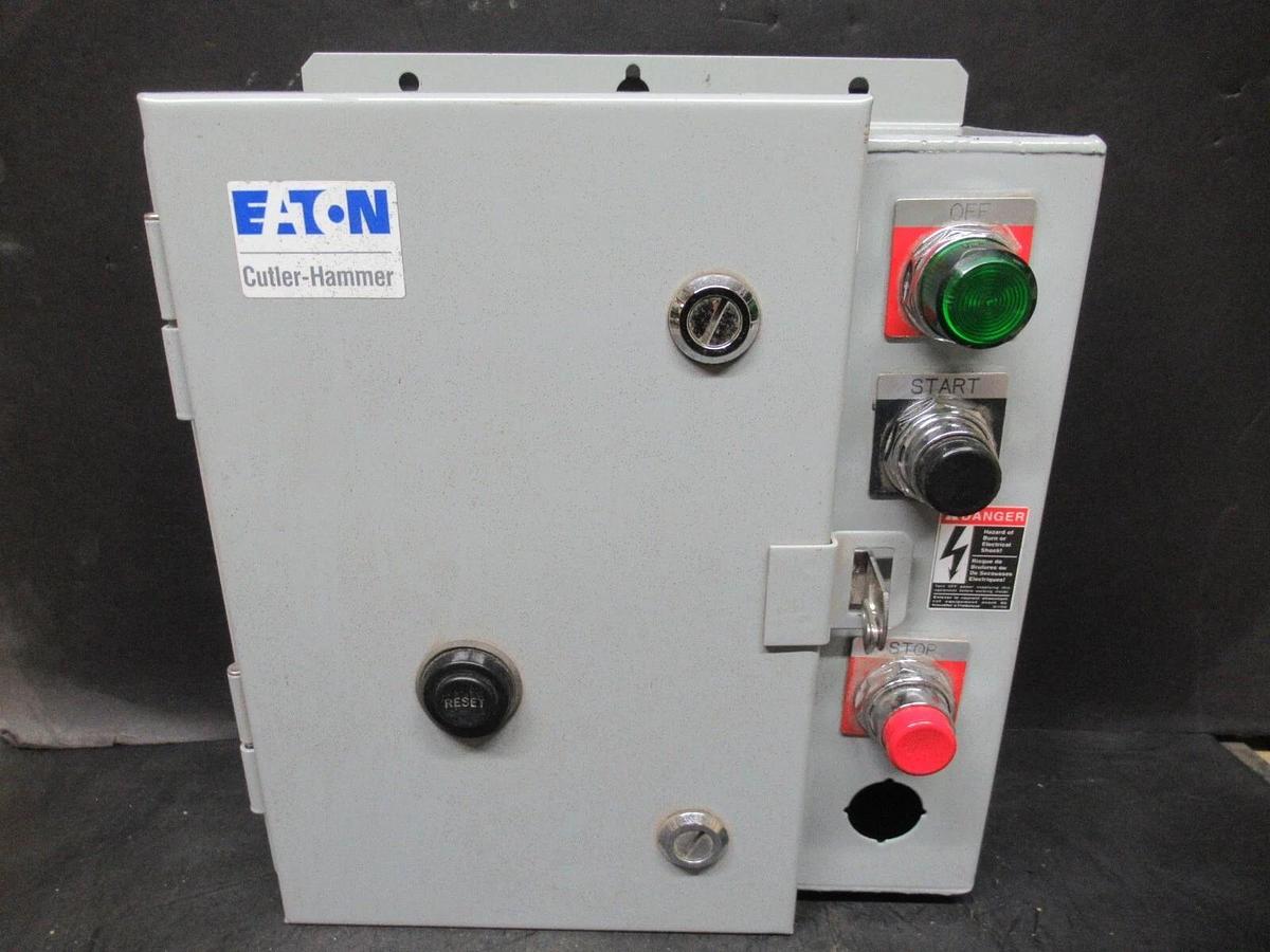 EATON COMBINATION STARTER ECN0718CAB TYPE: 12 W/ AN16DN0 27 AMP 600 VAC