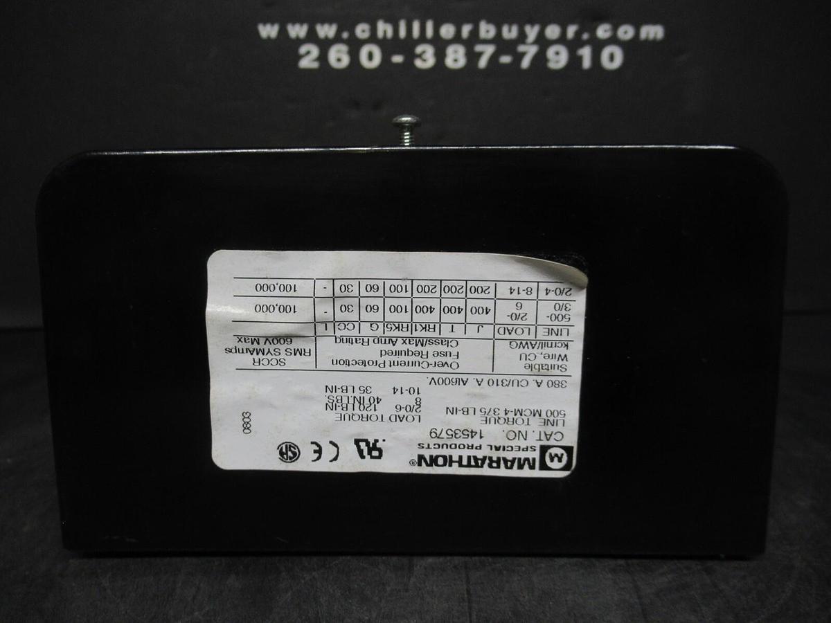 Used MARATHON POWER DISTRIBUTION BLOCK 1453579 380 AMP 600 VOLT **WARRANTY**