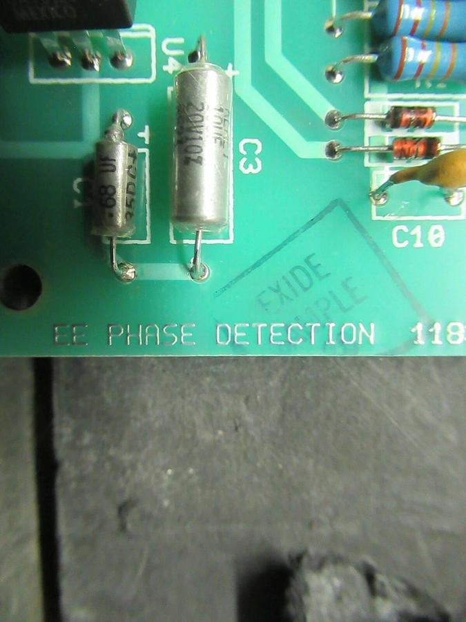 Used EXIDE EE PHASE DETECTION CIRCUIT BOARD 118302704 REV P1 101072878 REV A T034