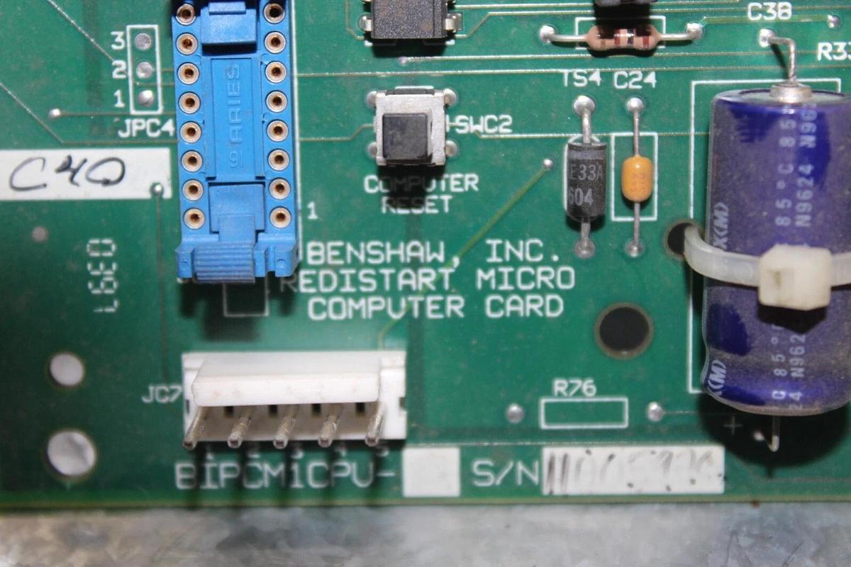 Used BENSHAW REDISTART MICRO COMPUTER CARD CIRCUIT BOARD BIPCM1CPU *WARRANTY*