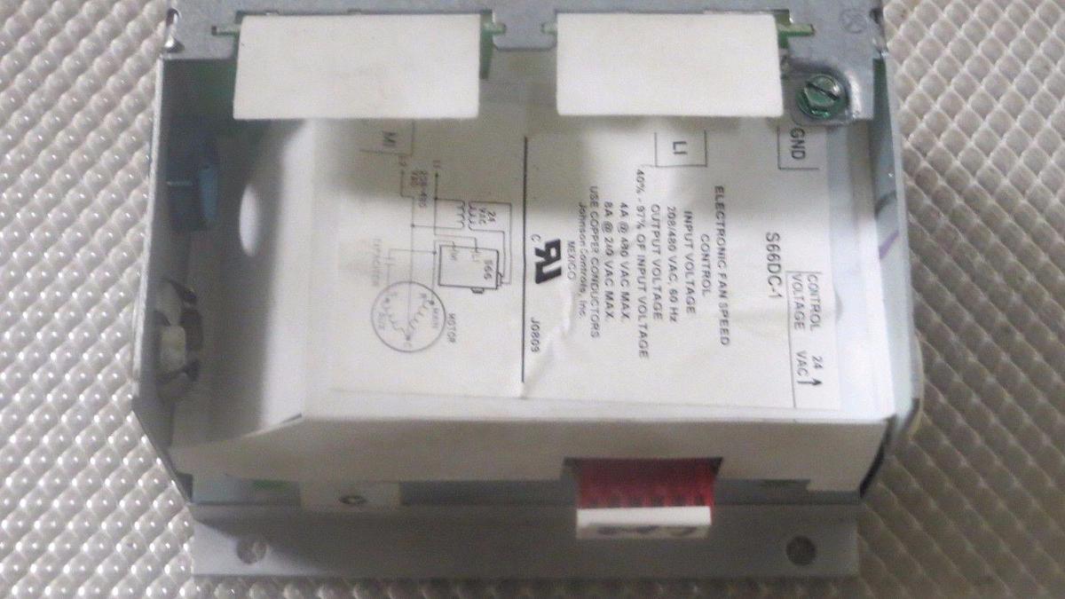 Used JOHNSON CONTROLS PENN FAN SPEED CONTROL 24 VAC MODEL S66DC-1