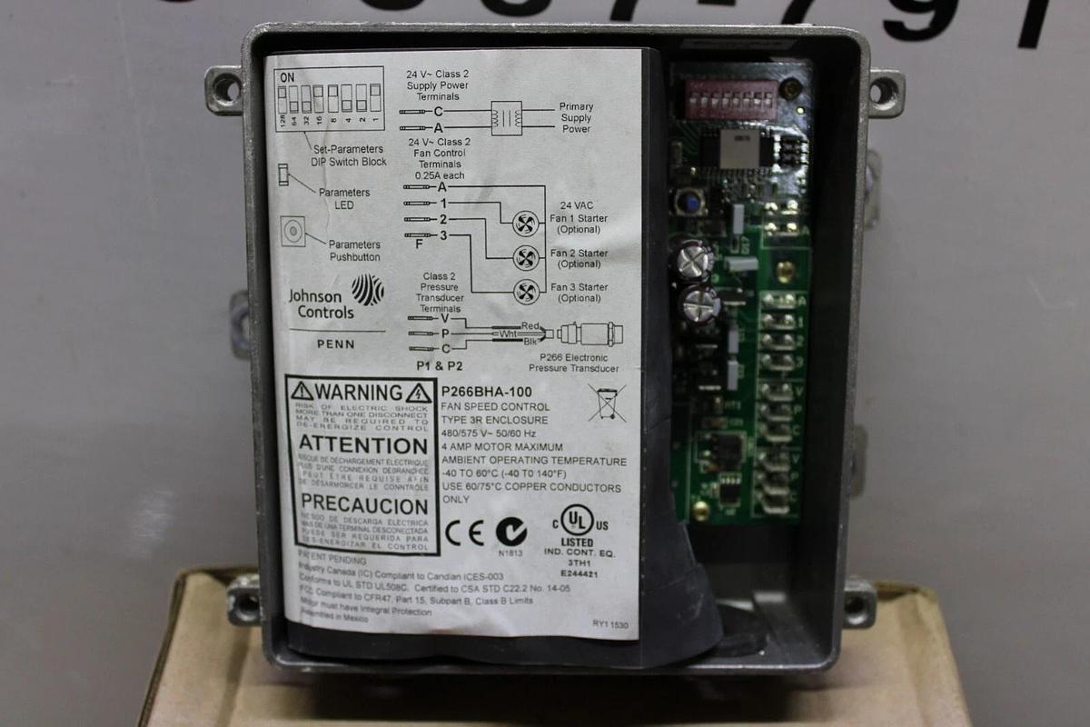 Used JOHNSON CONTROLS FAN SPEED CONTROL P266BHA-100 600/480 VOLT **WARRANTY**