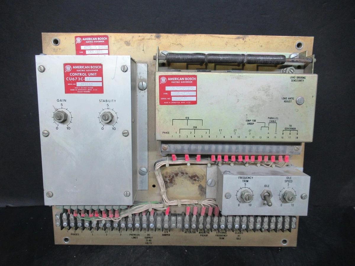 Used AMERICAN BOSCH ELECTRIC GOVERNER BOARD LSP672A CU673C-17 LS371A KT6722