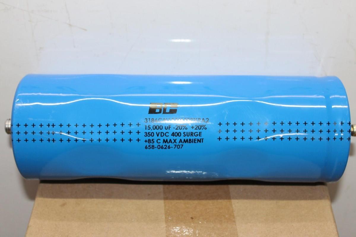 Used BC CAPACITOR 3186GN153M350XPA2 658-0626-707 350 VDC 400 SURGE 15000uF ± 20%