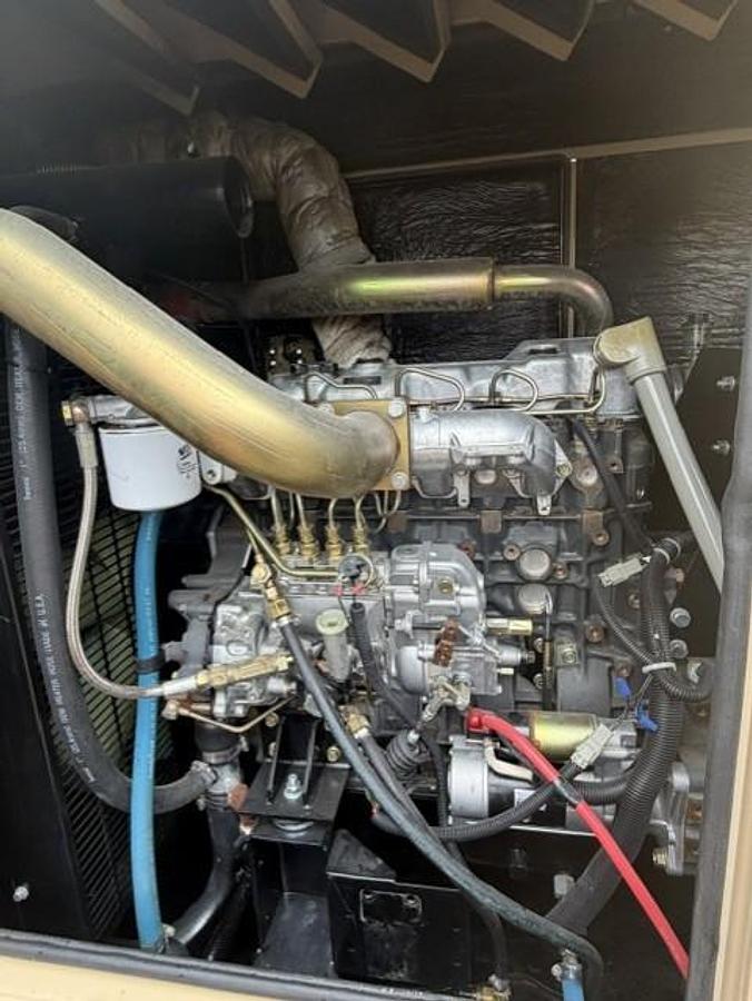 Used 60 KW DIESEL GENERATOR GENERAC 120/240 VOLT ONLY 252 HRS SOUND ENCLOSED VIDEO