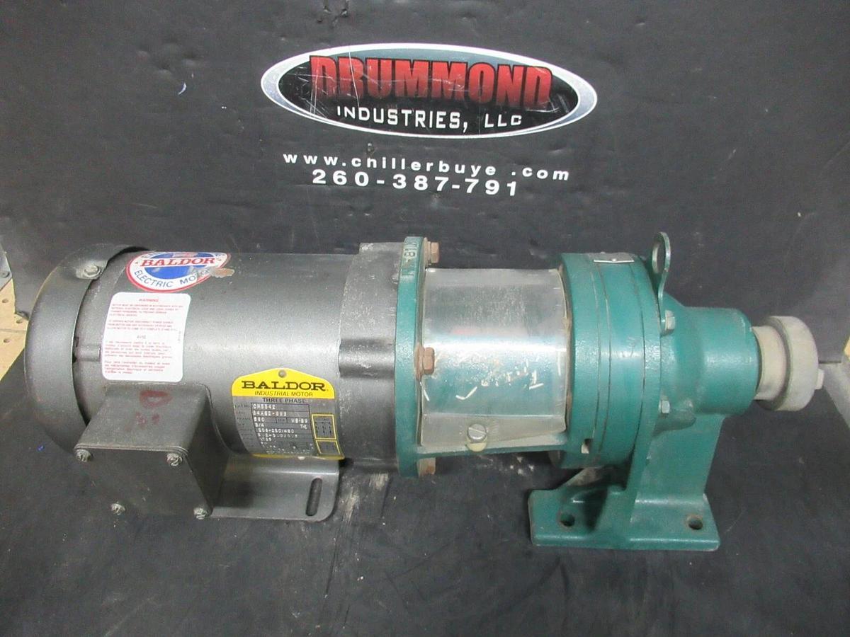 Used BALDOR 3-PHASE 56C MOTOR AND GEARBOX CM3542 W/ SUMITOMO HC-3097 3/4 HP 460 VOLT