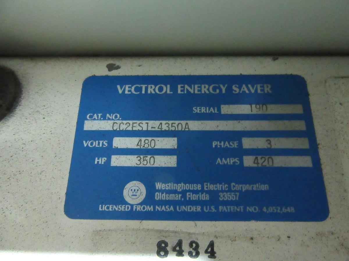 Used WESTINGHOUSE 350 HP 420 AMP SOLID STATE REDUCED VOLTAGE STARTER 480 VAC VECTROL