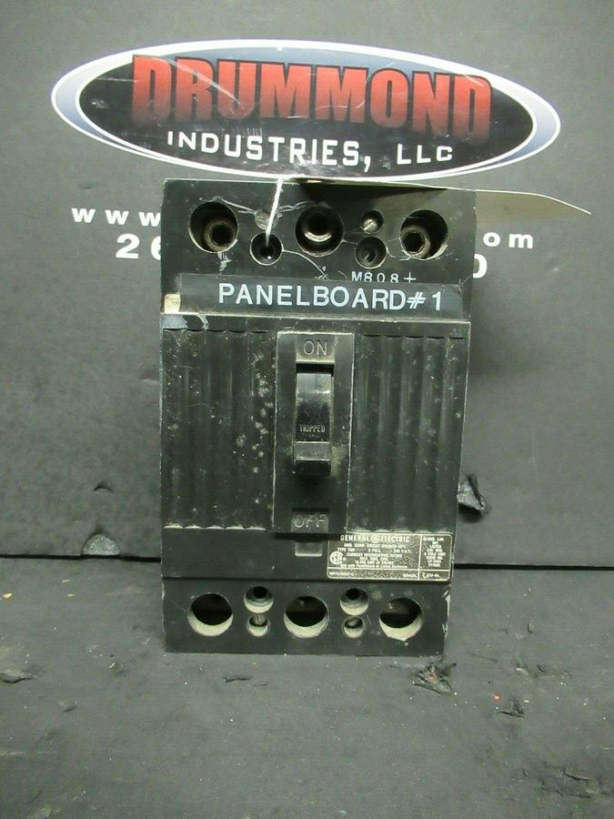 Used 225 AMP GE TQD BREAKER TQD32225 3 POLE 240 VAC