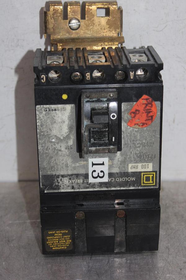 Used SQUARE D I-LINE CIRCUIT BREAKER FH26020AC 20 AMP 600 VAC 2-POLE