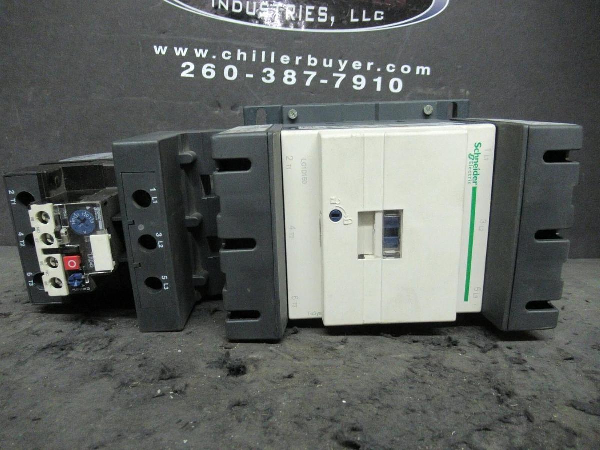 Used SCHNEIDER STARTER LC1D150 160 AMP 600 VOLT 3-POLE 125 HP 3-PHASE W/ LR2D43