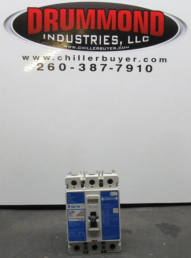 Used WESTINGHOUSE CIRCUIT BREAKER FDB3015L 15 AMP 600 VAC 3-POLE **WARRANTY**