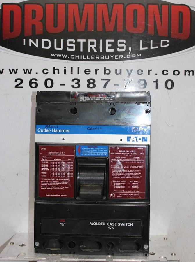 Used EATON MOLDED CASE SWITCH LS36060YE 600 AMP 600 VAC 3-POLE **WARRANTY**