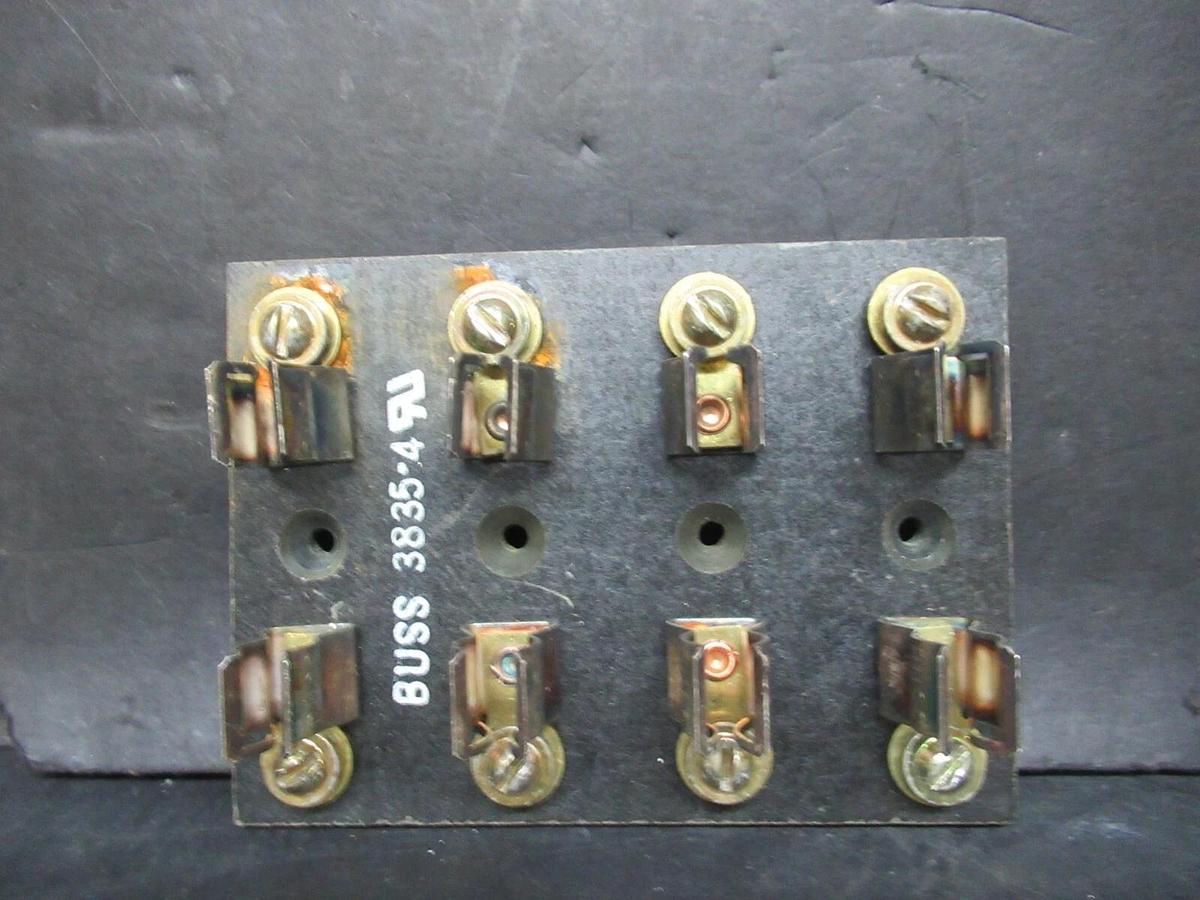 Used BUSS FOUR POLE FUSE BLOCK 3835-4 **WARRANTY INCLUDED**
