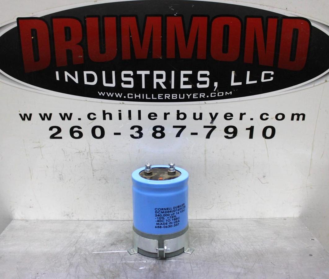 Used CORNELL DUBILIER CAPACITOR DCM244U016DC2B 240,000 uF 16 VDC 658-0630-337