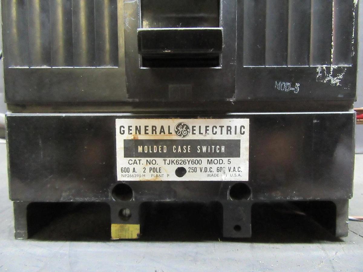 Used GE MOLDED CASE SWITCH TJK626Y600 600 AMP 600 VAC 2-POLE **WARRANTY**