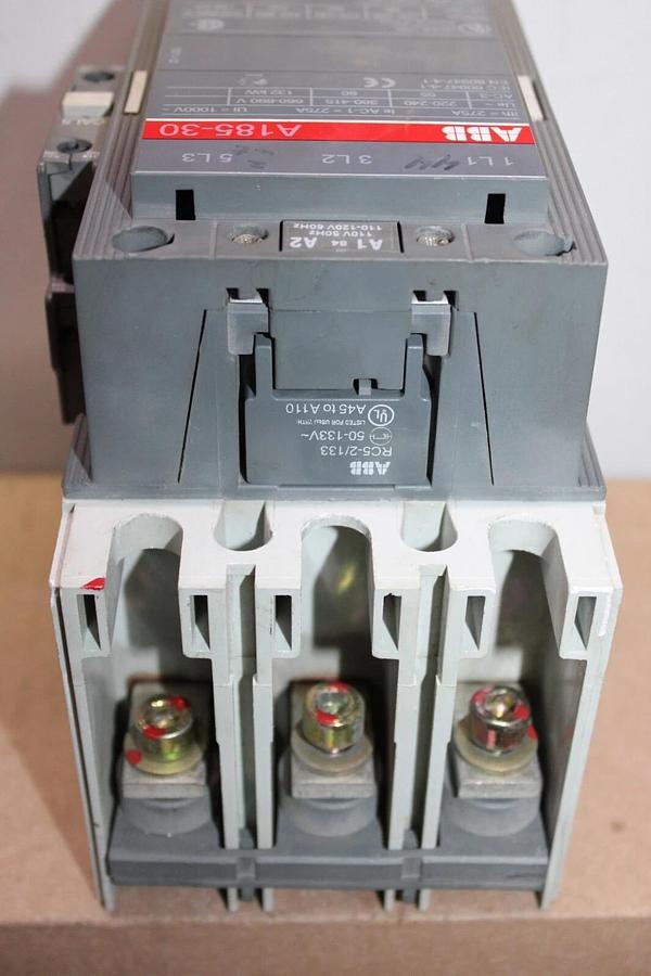 Used ABB CONTACTOR A185-30 250 AMP 600 VOLT 3-POLE 150 HP COIL: 120V